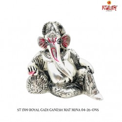 ST/1599/SILVER MAT M ROYAL GADDI GANESH 