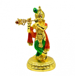 ROYAL PLUS STANDING KRISHNA GOLD MEENA