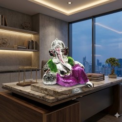 ST/1599 ROYAL GADDI GANESH SILVER M 